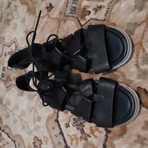 Soft Black Leather Gladiator Sandal 8